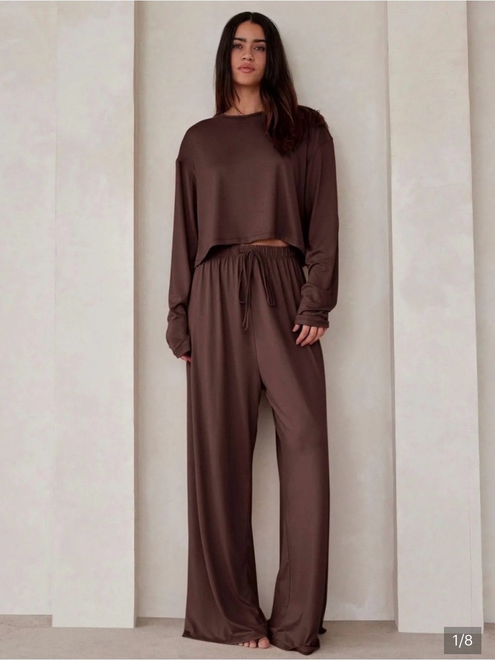Bumpsuit Chocolate Brown Loungewear Pants & Top Set